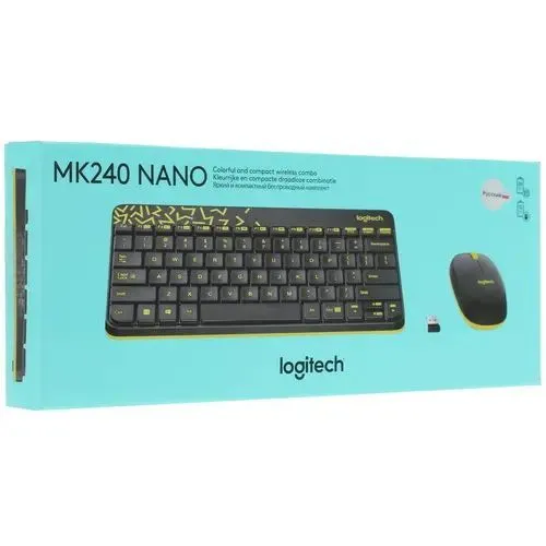 Logitech MK240 Nano 920-008213 черный + мышь