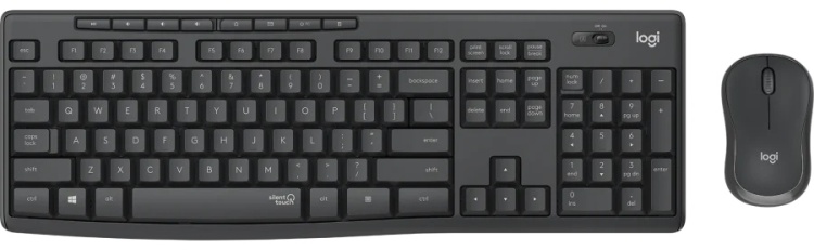 Logitech Silent Wireless Combo MK295 черный + мышь