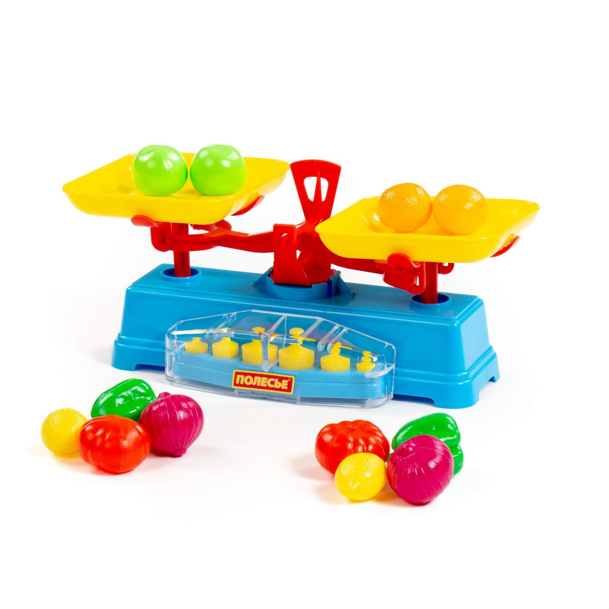 Игровой набор "Весы" + набор продуктов (12 элементов) (в сеточке) (53787)