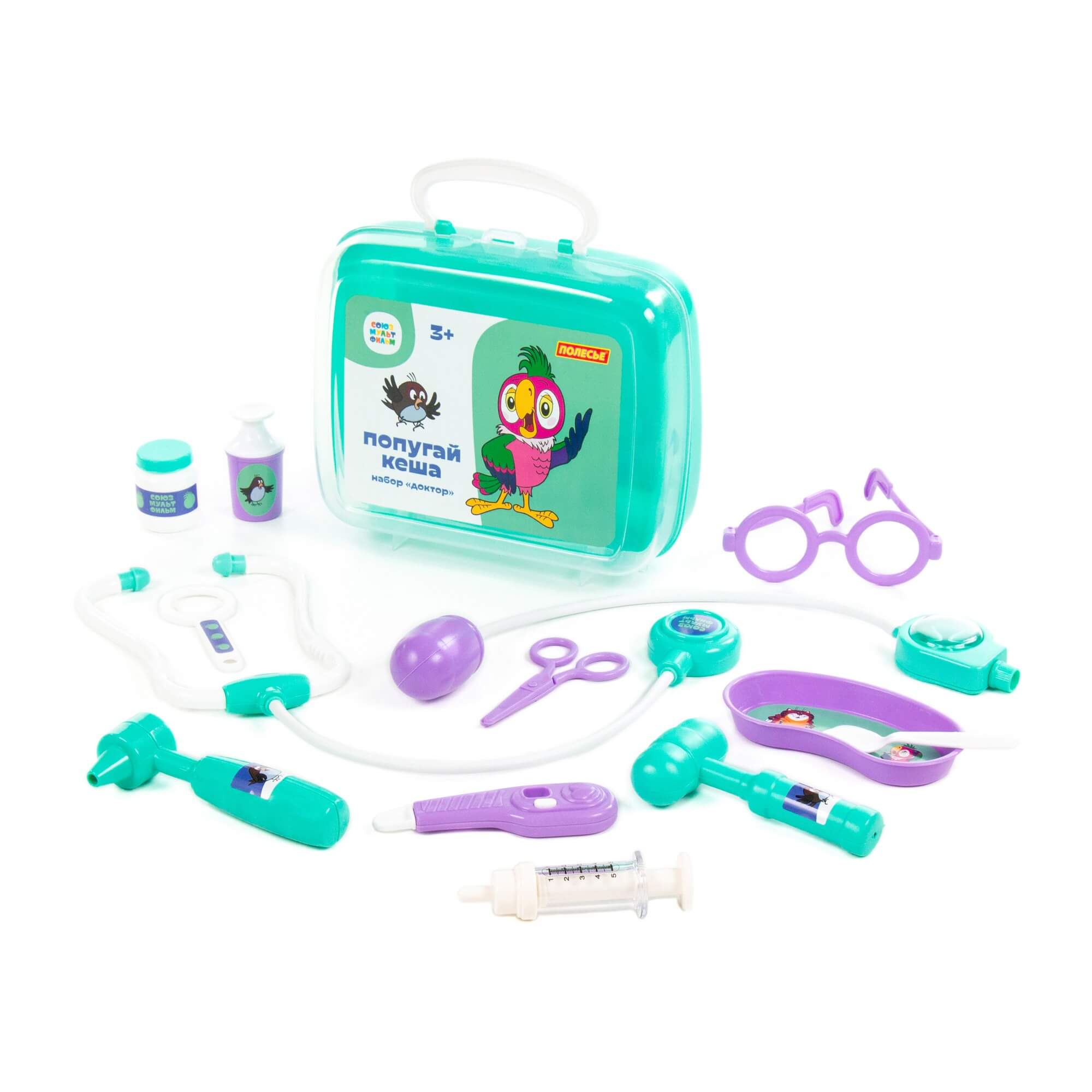 Полесье Набор "Попугай Кеша" "Доктор" (в чемоданчике)
