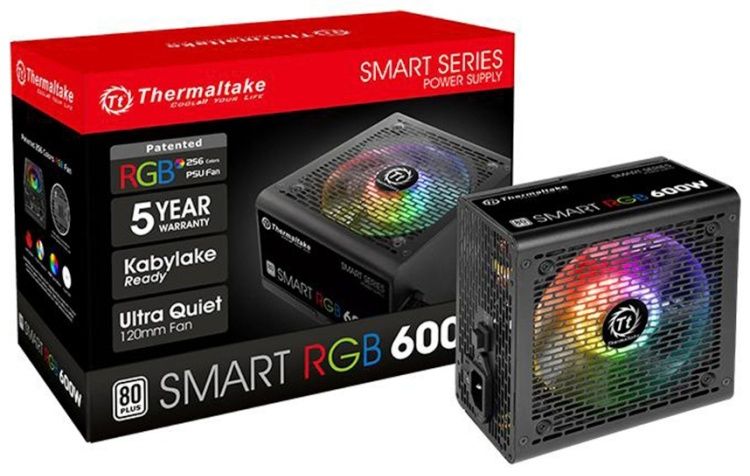 Блок питания Thermaltake Smart RGB 600W (PS-SPR-0600NHSAWE-1)