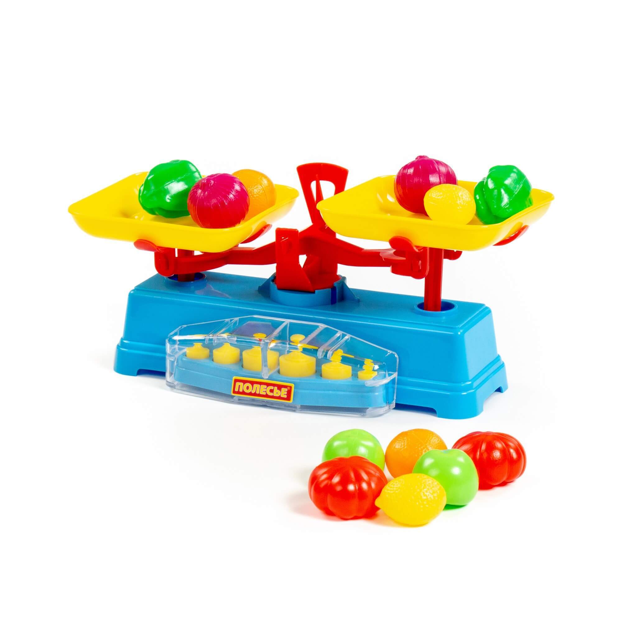Игровой набор "Весы" + набор продуктов (12 элементов) (в сеточке) (53787)