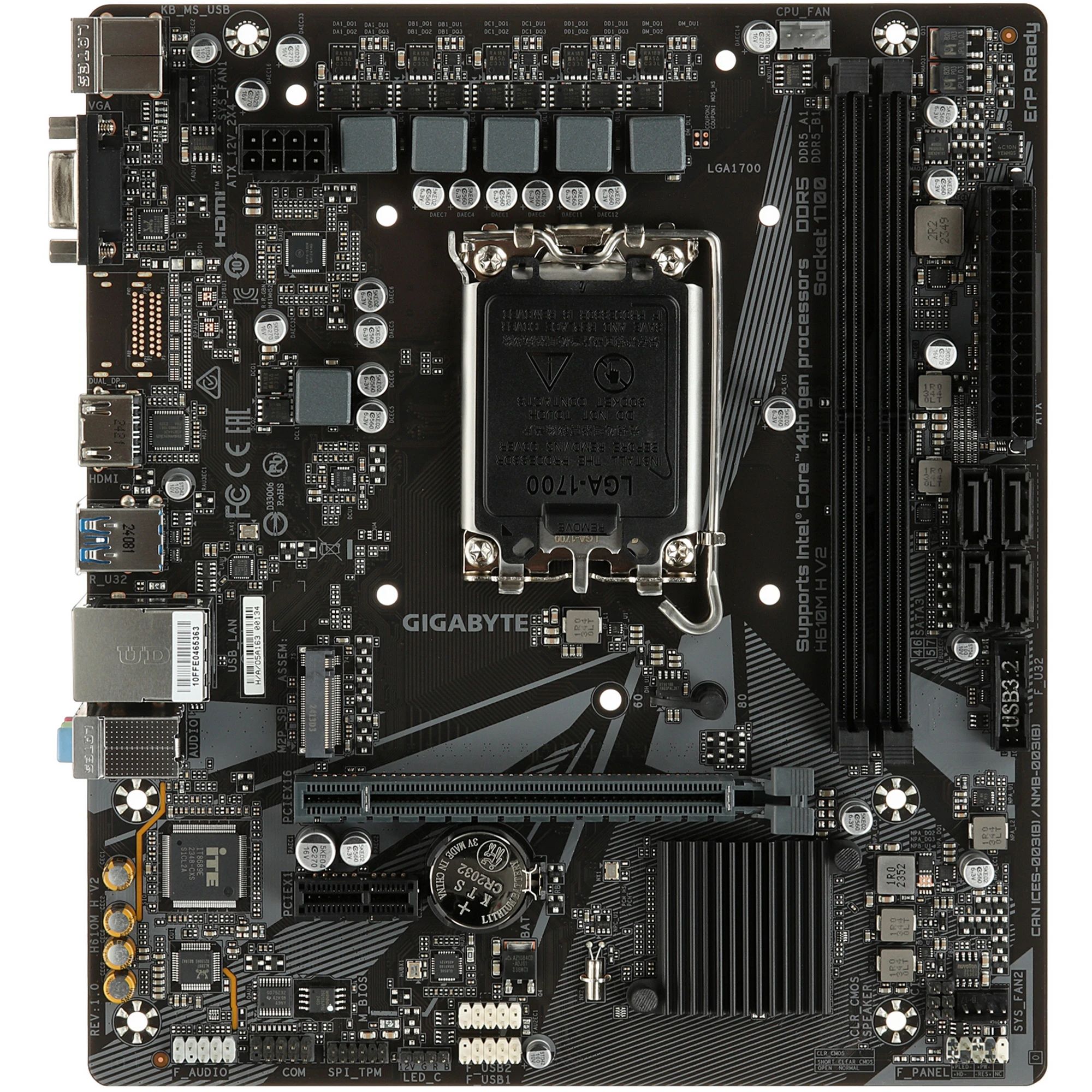 Материнская плата Gigabyte H610M H V2 DDR5