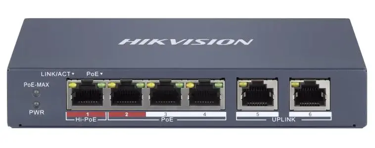 Коммутатор Hikvision DS-3E1106HP-EI
