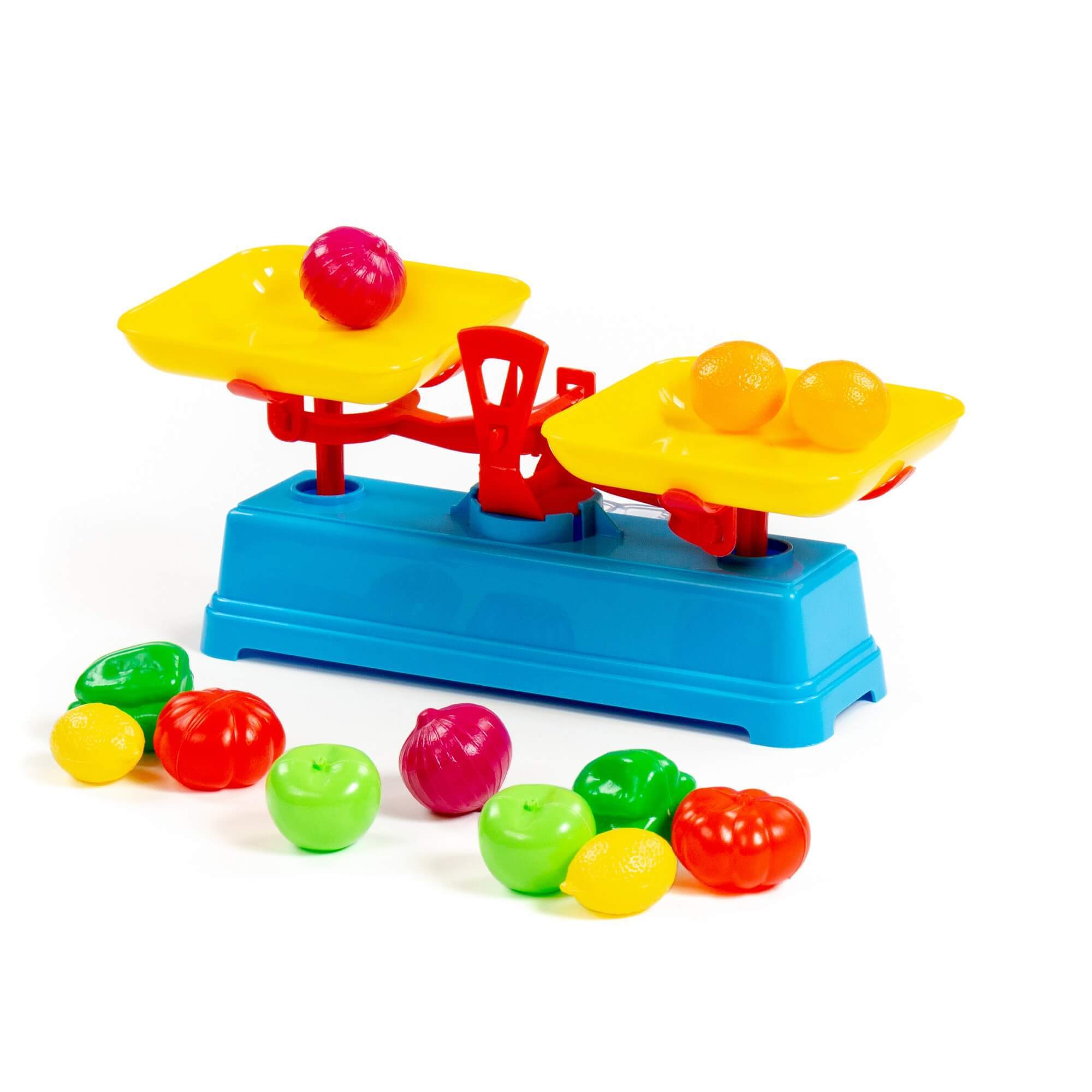 Игровой набор "Весы" + набор продуктов (12 элементов) (в сеточке) (53787)
