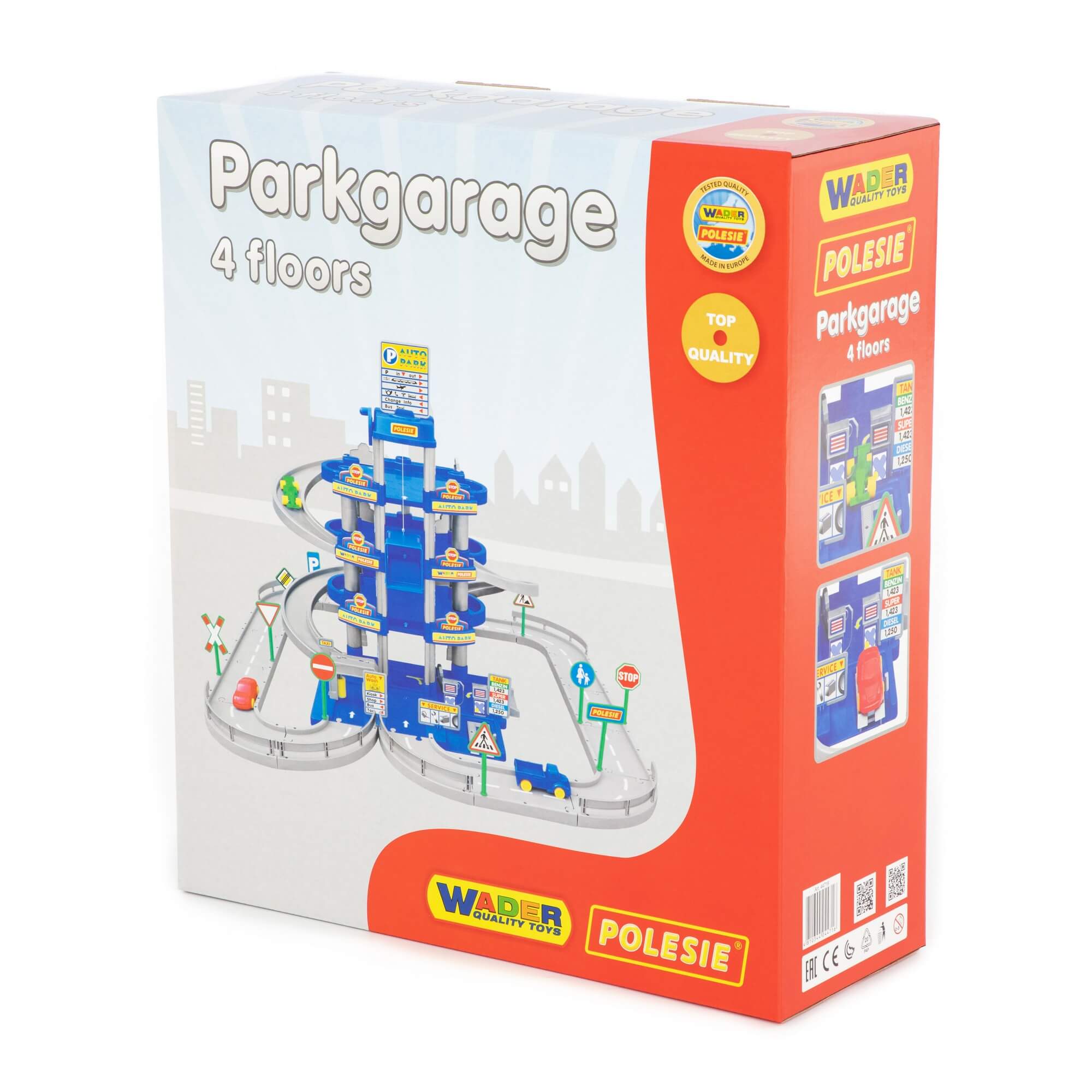 Полесье Паркинг 4-уровневый с дорогой и автомобилями (синий) (в коробке)