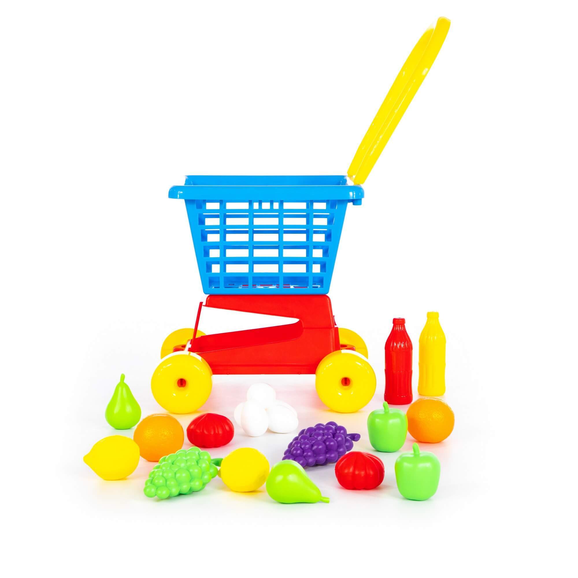 Тележка "Supermarket" №1 + набор продуктов (в сеточке) (42989)