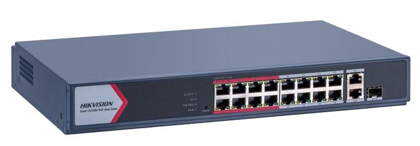 Коммутатор Hikvision DS-3E1318P-EI/M PoE