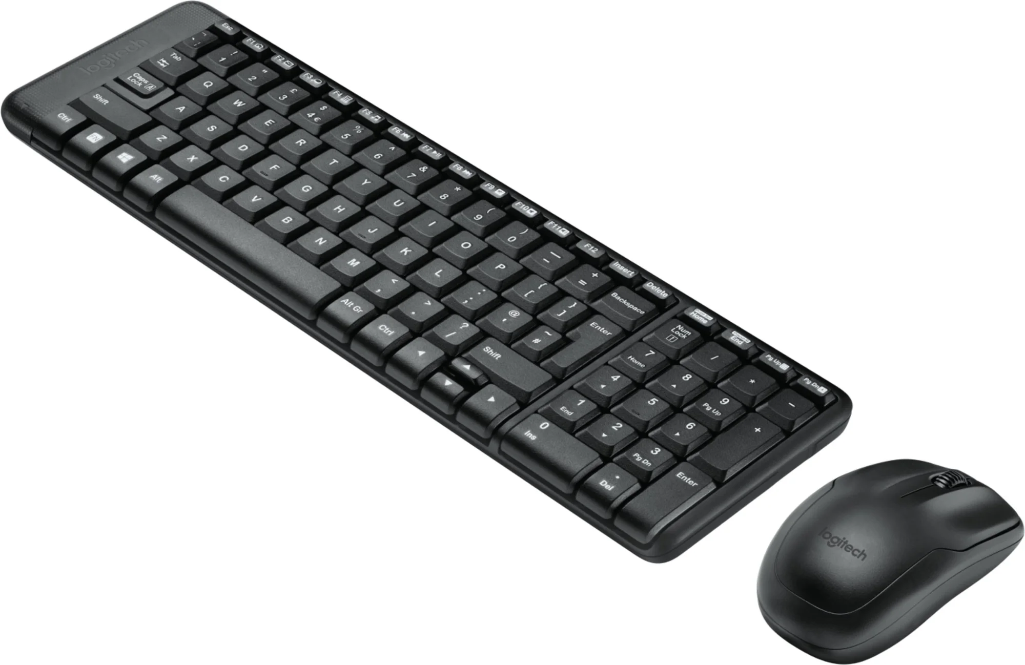 Комплект клавиатура + мышь Logitech Wireless Combo MK220 черный