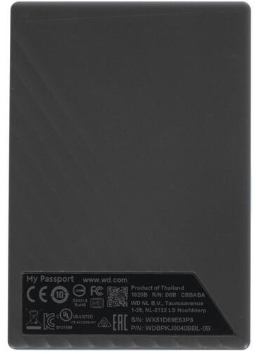 Western Digital My Passport WDBPKJ0040BBL-WESN 4000 ГБ