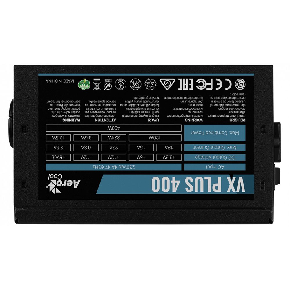Блок питания Aerocool VX PLUS Stealth 400 (ACPN-VS40NEY.12) черный