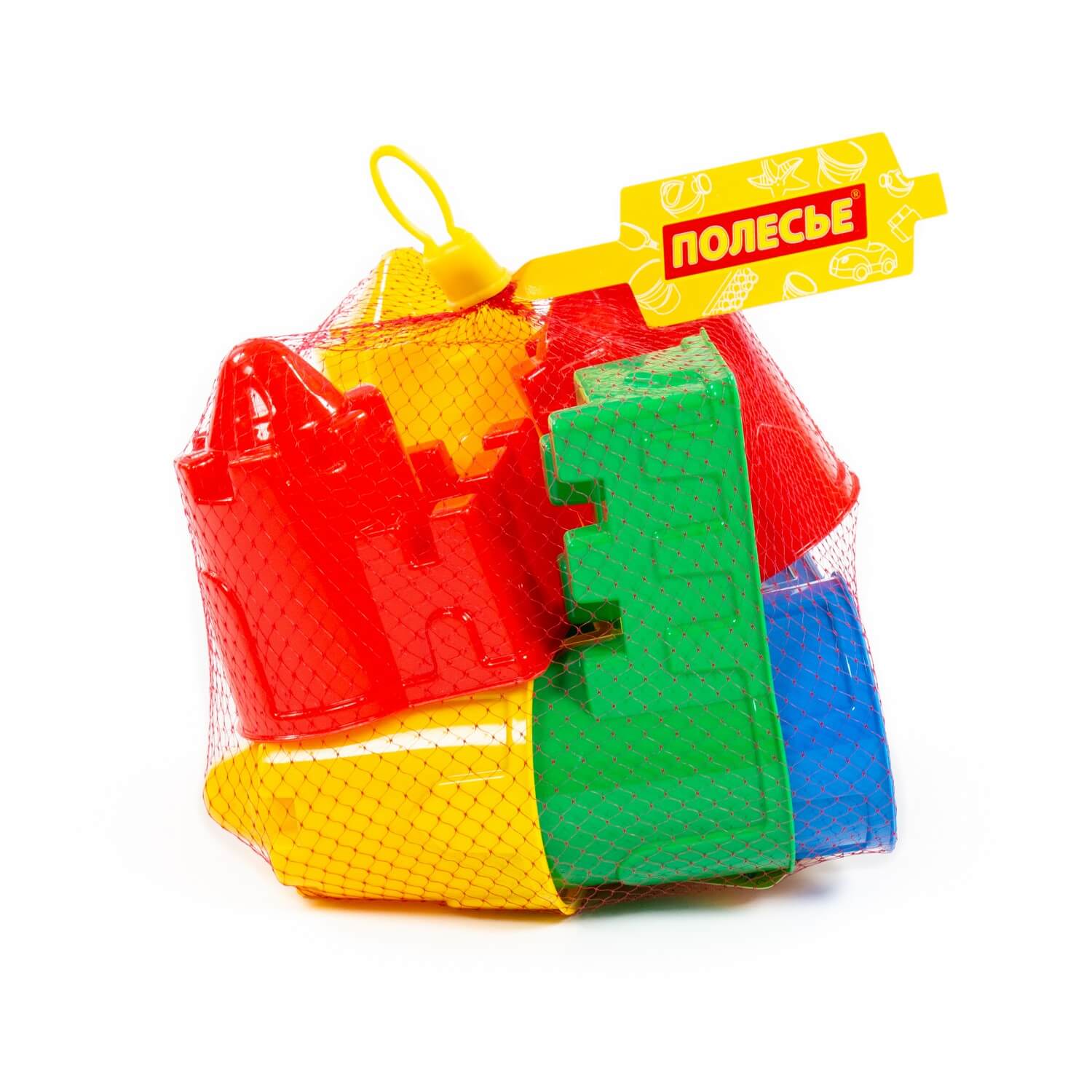 Полесье Набор №543: формочки (замок мост + замок башня + замок стена с одной башней + замок стена с двумя башнями + замок угловой + замок квадратный)