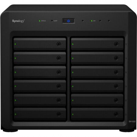 Модуль расширения 12-ти дисковый для увеличения дисковой емкости Synology DX1222 черный