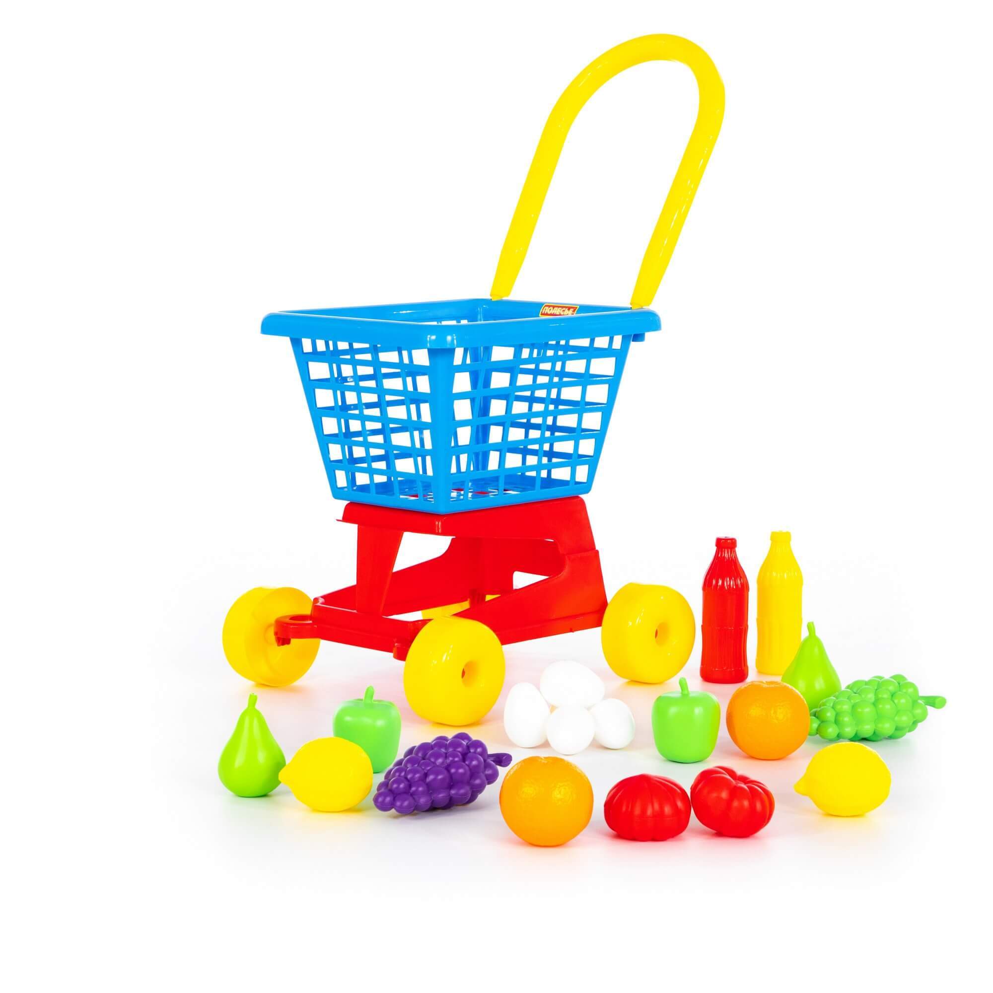Тележка "Supermarket" №1 + набор продуктов (в сеточке) (42989)