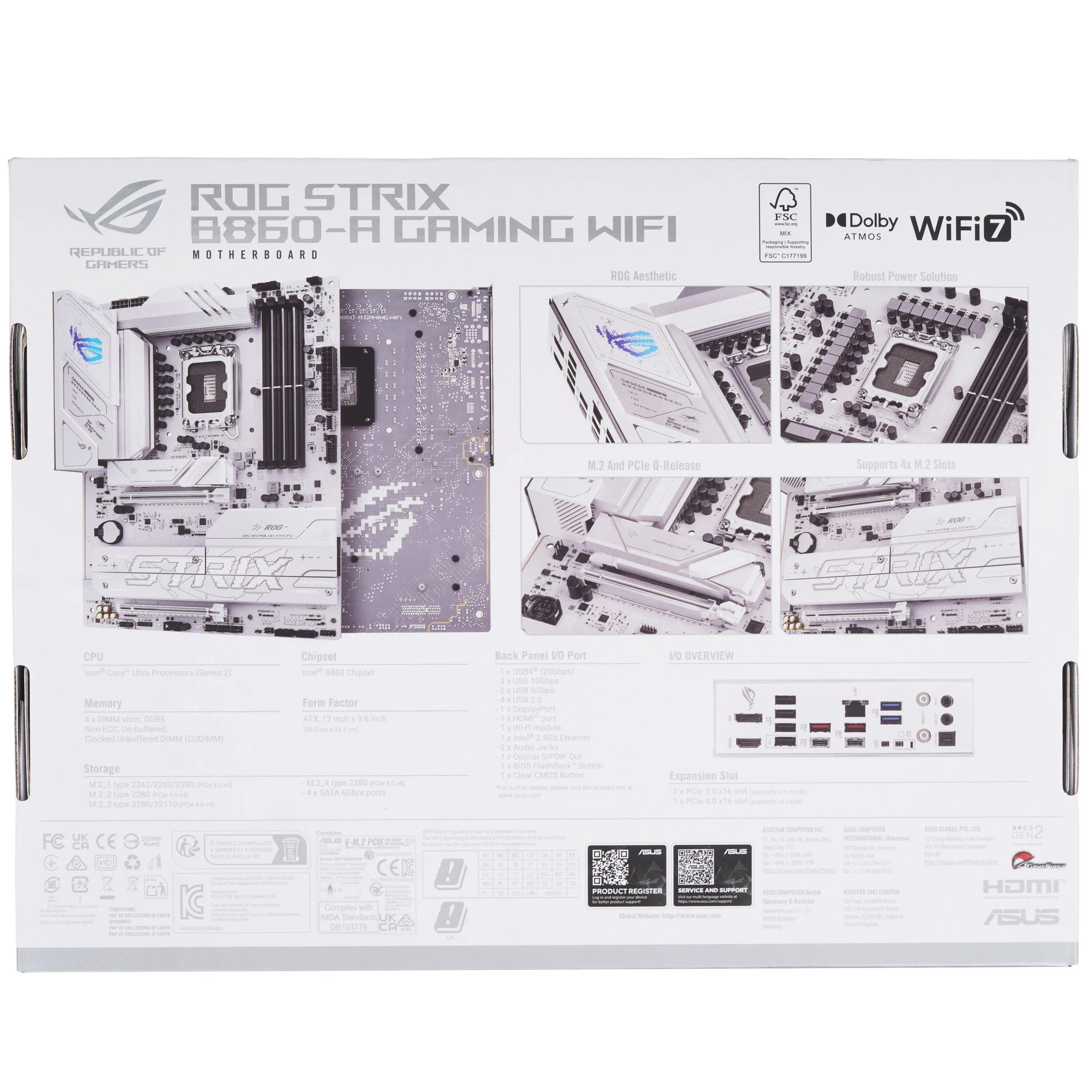 Материнская плата Asus ROG STRIX B860-A GAMING WIFI DDR5