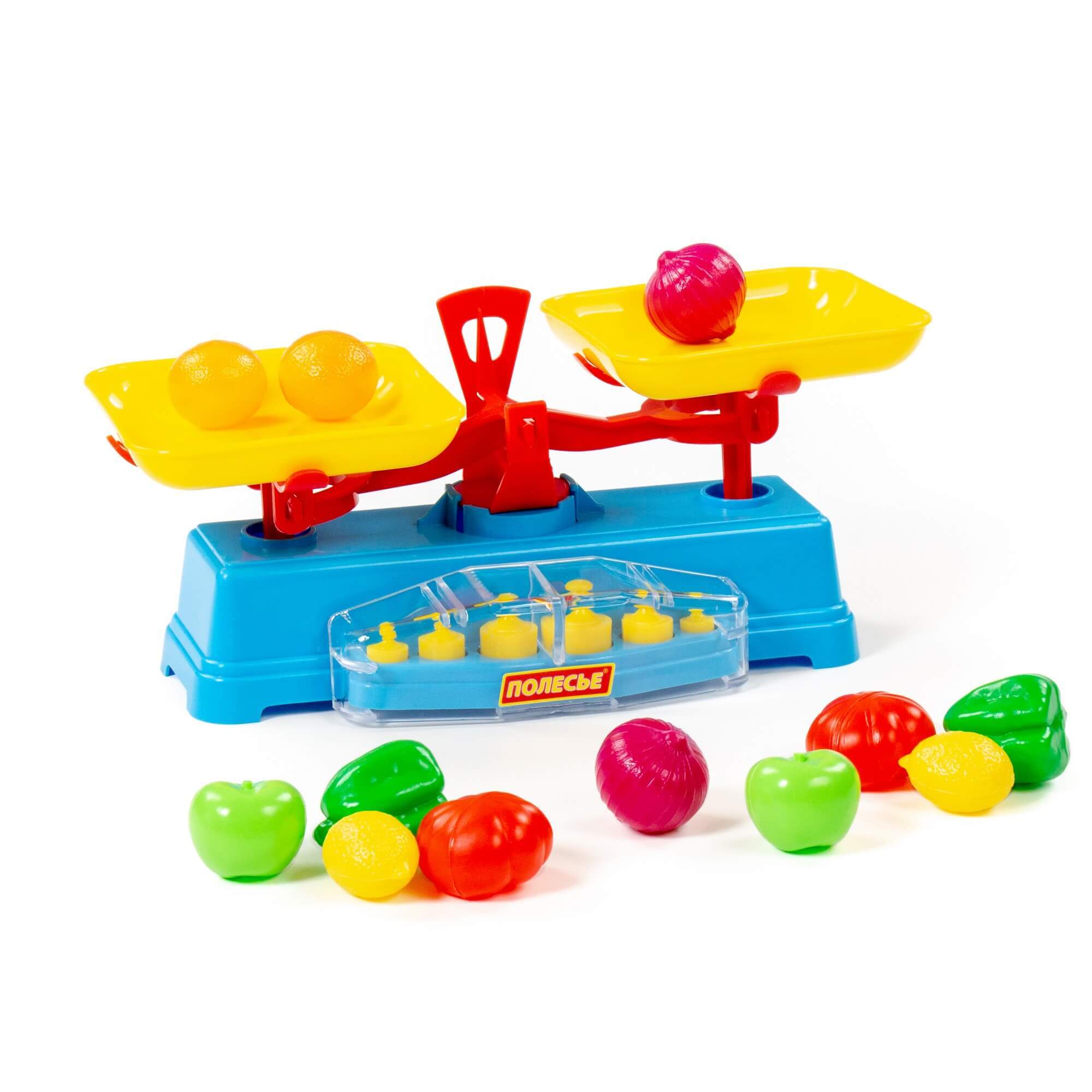 Игровой набор "Весы" + набор продуктов (12 элементов) (в сеточке) (53787)
