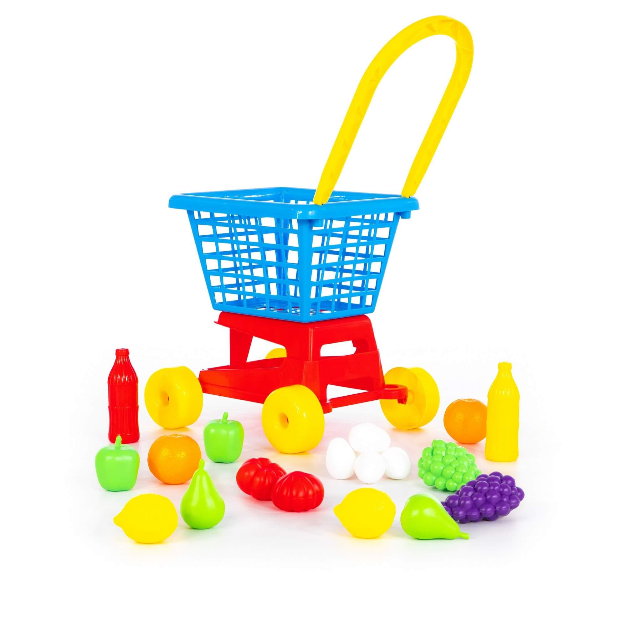 Тележка "Supermarket" №1 + набор продуктов (в сеточке) (42989)