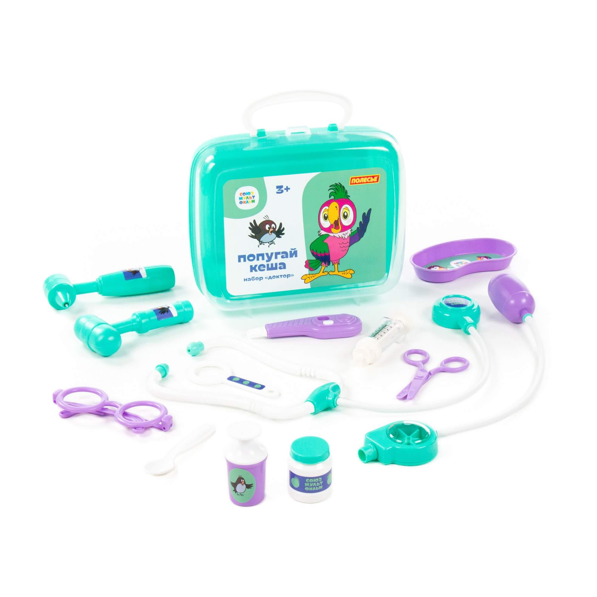 Полесье Набор "Попугай Кеша" "Доктор" (в чемоданчике)
