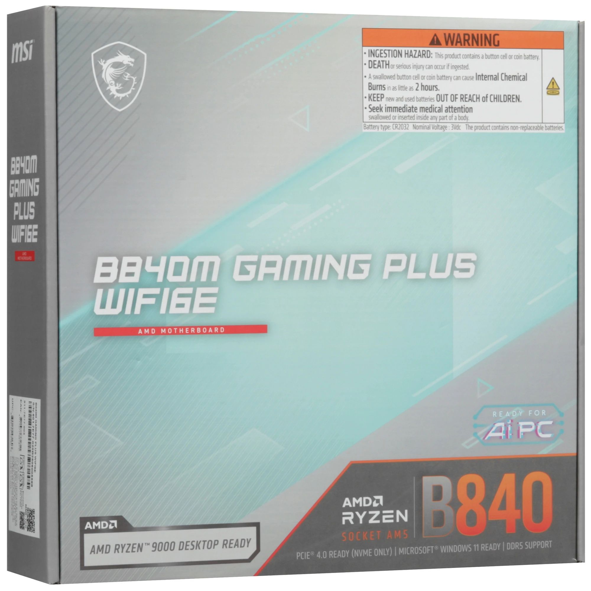 Материнская плата MSI B840M GAMING PLUS WIFI6E DDR5