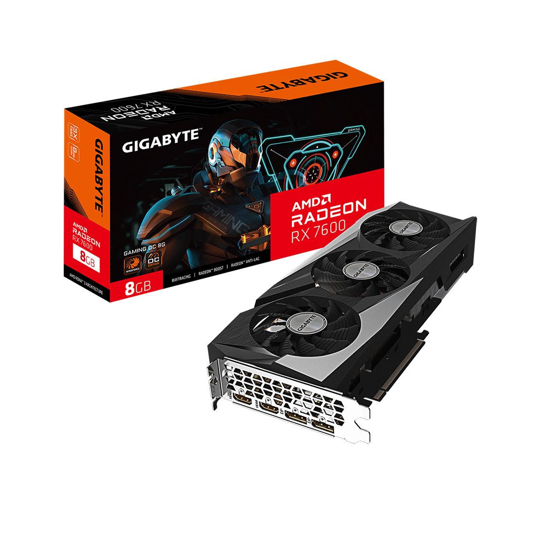 Видеокарта Gigabyte Radeon RX 7600 GAMING OC 8G (GV-R76GAMING OC-8GD)